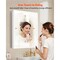 Clear LED Lighted Bathroom Mirror Cabinet with Anti-Fog, 10x Magnifier and Dimming